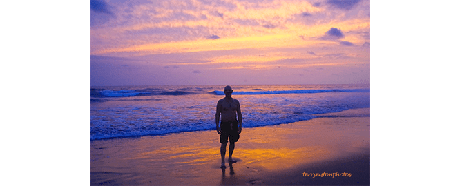 man on beach