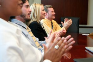 group clapping